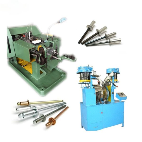 Мини линия для производства вытяжных (тяговых) заклёпок (высадка гильз + стержней + сборка)